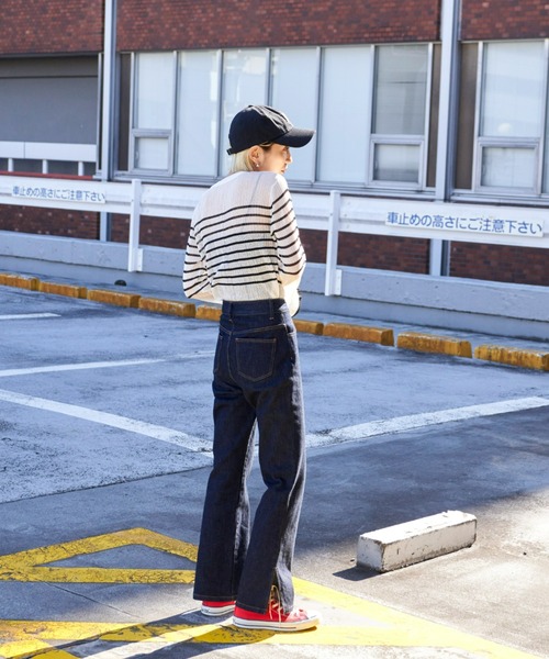 Auntie Rosa Holiday（アンティローザホリデー）の「【骨格ナチュラル】サイドスリットフレアデニム（デニムパンツ・レディース・ネイビー/ブラック・マルチサイズ）」の17枚目の写真