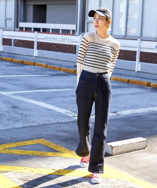 Auntie Rosa Holiday（アンティローザホリデー）の「【骨格ナチュラル】サイドスリットフレアデニム（デニムパンツ・レディース・ネイビー/ブラック・マルチサイズ）」の20枚目の写真