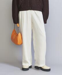BEAUTY&YOUTH UNITED ARROWS | ポリエステルサテン タックパンツ -ウォッシャブル-(その他パンツ)
