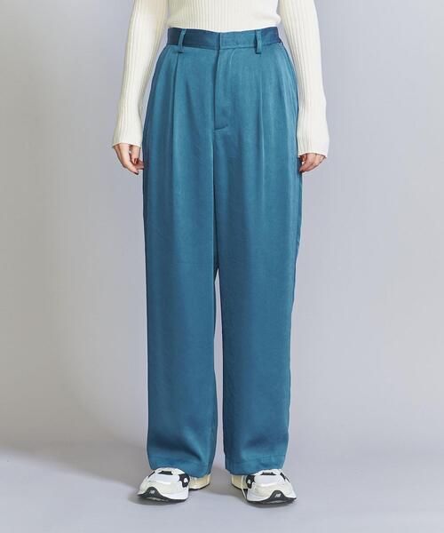 BEAUTY&YOUTH UNITED ARROWS（ビューティーアンドユースユナイテッドアローズ）の「ポリエステルサテン タックパンツ -ウォッシャブル-（その他パンツ・レディース・コバルトブルー/イエロー/オフホワイト・S/M）」の17枚目の写真