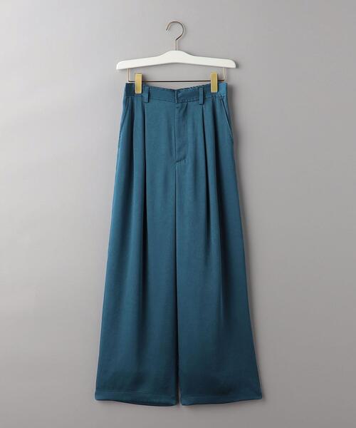 BEAUTY&YOUTH UNITED ARROWS（ビューティーアンドユースユナイテッドアローズ）の「ポリエステルサテン タックパンツ -ウォッシャブル-（その他パンツ・レディース・コバルトブルー/イエロー/オフホワイト・S/M）」の7枚目の写真