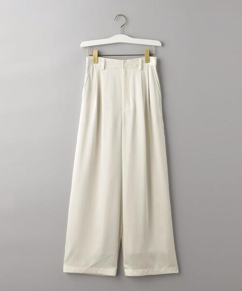 BEAUTY&YOUTH UNITED ARROWS（ビューティーアンドユースユナイテッドアローズ）の「ポリエステルサテン タックパンツ -ウォッシャブル-（その他パンツ・レディース・コバルトブルー/イエロー/オフホワイト・S/M）」の8枚目の写真