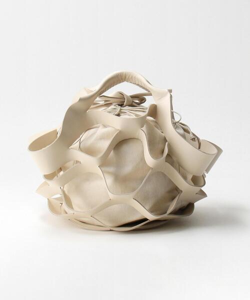 MAISON N.H PARIS（メゾンエヌアッシュパリ）の「【別注】＜ MAISON N.H PARIS ＞ メッシュ バッグ（ハンドバッグ・レディース・ブラック/オフホワイト・FREE）」の11枚目の写真