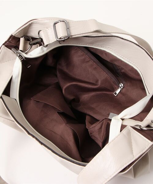 florist（フローリスト）の「【大容量/2WAY】シンプルレザートートバッグ/ショルダーバッグ（トートバッグ・レディース・オフホワイト/グリーン/ブラック・FREE）」の13枚目の写真