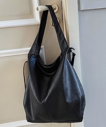 florist | 【大容量/2WAY】シンプルレザートートバッグ/ショルダーバッグ(トートバッグ)