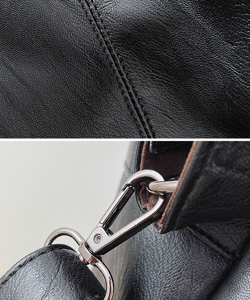 florist（フローリスト）の「【大容量/2WAY】シンプルレザートートバッグ/ショルダーバッグ（トートバッグ・レディース・オフホワイト/グリーン/ブラック・FREE）」の8枚目の写真