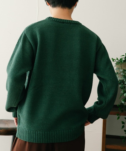 ITEMS URBANRESEARCH（アイテムズ アーバンリサーチ）の「マシンウォッシャブル クルーネックカノコニット（ニット/セーター・メンズ・オフホワイト/ピンク/グレー/グリーン/ネイビー・LARGE/MEDIUM）」の14枚目の写真