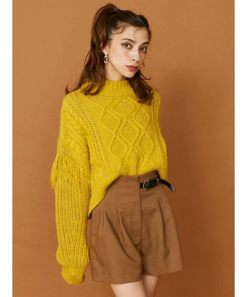 EVRIS(エヴリス)の「バックルデザインショートパンツ(その他パンツ・レディース・ブラウン/ブルー/ブラック・MEDIUM/SMALL)」の5枚目の写真