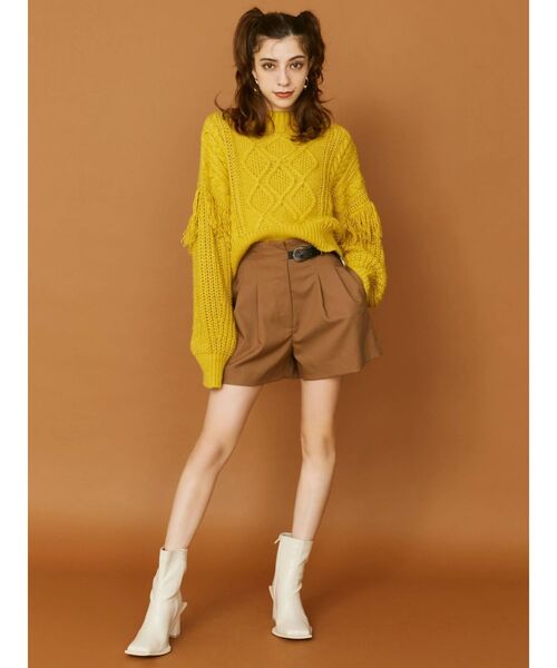 EVRIS(エヴリス)の「バックルデザインショートパンツ(その他パンツ・レディース・ブラウン/ブルー/ブラック・MEDIUM/SMALL)」の6枚目の写真