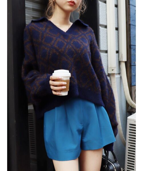 EVRIS(エヴリス)の「バックルデザインショートパンツ(その他パンツ・レディース・ブラウン/ブルー/ブラック・MEDIUM/SMALL)」の12枚目の写真