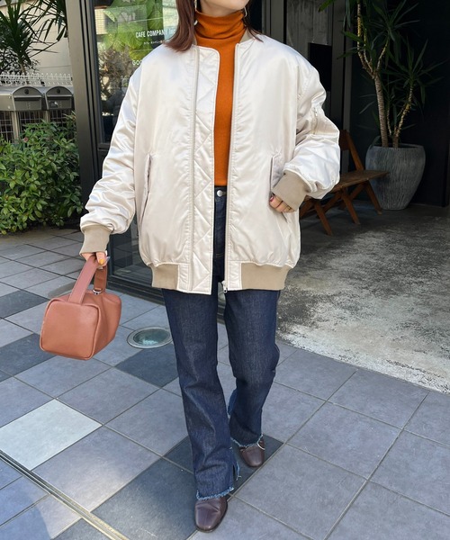 DISCOAT（ディスコート）の「【@chihiro___315 セレクト】ビッグMA-1≪WEB限定≫（MA-1・レディース・ブラック/カーキ/アイボリー・FREE）」の22枚目の写真