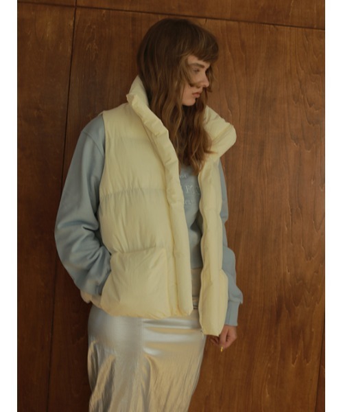 AMAIL（アマイル）の「Box pon ダウンベスト（ダウンベスト・レディース・ホワイト/ブラック・FREE）」の14枚目の写真