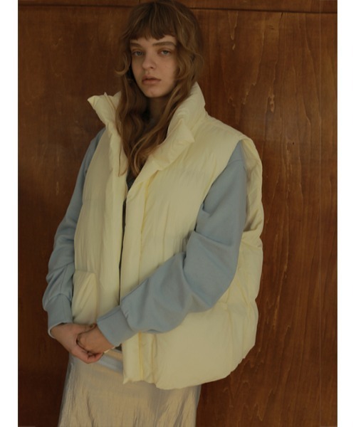 AMAIL（アマイル）の「Box pon ダウンベスト（ダウンベスト・レディース・ホワイト/ブラック・FREE）」の19枚目の写真