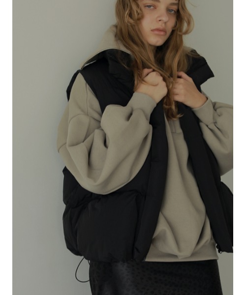 AMAIL（アマイル）の「Box pon ダウンベスト（ダウンベスト・レディース・ホワイト/ブラック・FREE）」の20枚目の写真