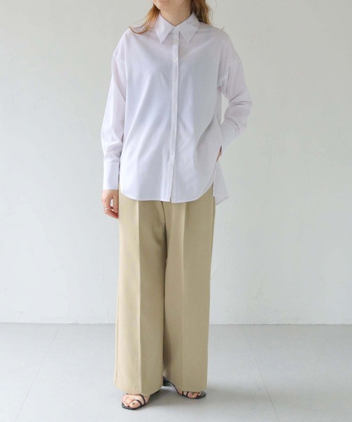 HER CLOSET（ハークローゼット）の「【vingtrois】ストライプヨークデザインブラウス（シャツ/ブラウス・レディース・オフホワイト/サックスブルー/ピンク/ネイビー/イエロー・M）」の12枚目の写真