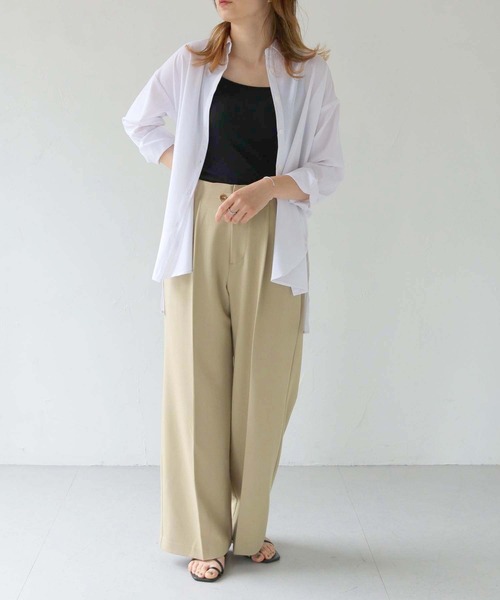 HER CLOSET（ハークローゼット）の「【vingtrois】ストライプヨークデザインブラウス（シャツ/ブラウス・レディース・オフホワイト/サックスブルー/ピンク/ネイビー/イエロー・M）」の10枚目の写真