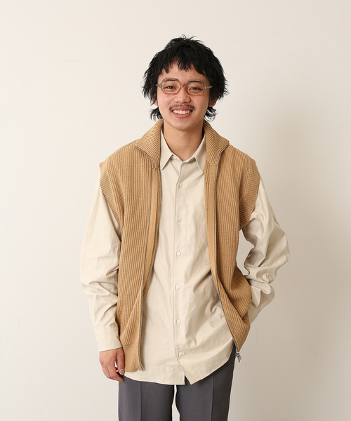 UNFOLLOW（アンフォロー）の「【FOLL / フォル】ドライバーズニットベスト（ベスト・メンズ・ブラック/ベージュ・3/2）」の4枚目の写真