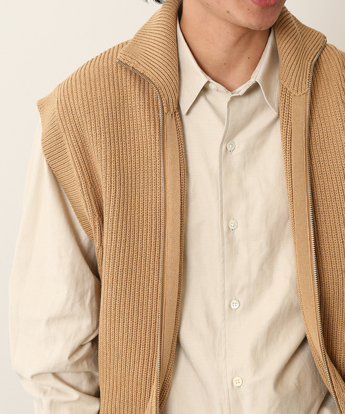 UNFOLLOW（アンフォロー）の「【FOLL / フォル】ドライバーズニットベスト（ベスト・メンズ・ブラック/ベージュ・3/2）」の5枚目の写真