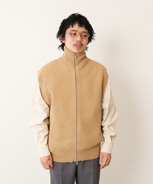 UNFOLLOW（アンフォロー）の「【FOLL / フォル】ドライバーズニットベスト（ベスト・メンズ・ブラック/ベージュ・3/2）」の8枚目の写真