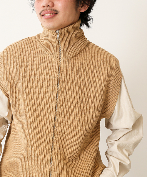 UNFOLLOW（アンフォロー）の「【FOLL / フォル】ドライバーズニットベスト（ベスト・メンズ・ブラック/ベージュ・3/2）」の9枚目の写真