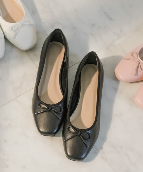 URBAN RESEARCH Sonny Label(アーバンリサーチサニーレーベル)の「コンフォートバレエシューズ(バレエシューズ・レディース・ブラック/オフホワイト/ピンク・SMALL/MEDIUM/LARGE)」の3枚目の写真