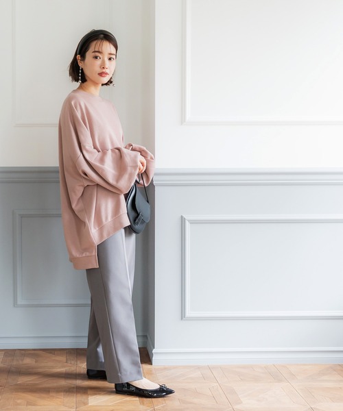 coca（coca）（コカ）の「スーパービッグシルエットスウェット（スウェット・レディース・ライトピンク/グレー/ベージュ/ライトブルー/ブラック/ホワイト・M/L）」の21枚目の写真