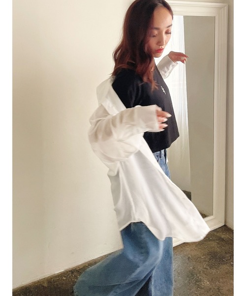 DURAS(デュラス)の「サイドカットデニムワイドパンツ(デニムパンツ・レディース・インディゴブルー・MEDIUM/SMALL)」の13枚目の写真