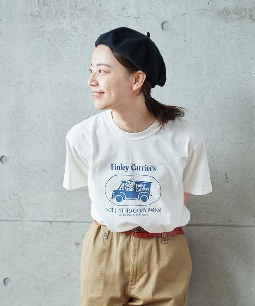 PAR ICI（パーリッシィ）の「FINLEY CARRIERS Tシャツ（Tシャツ/カットソー・レディース・杢グレー/ホワイト/ネイビー・FREE）」の2枚目の写真