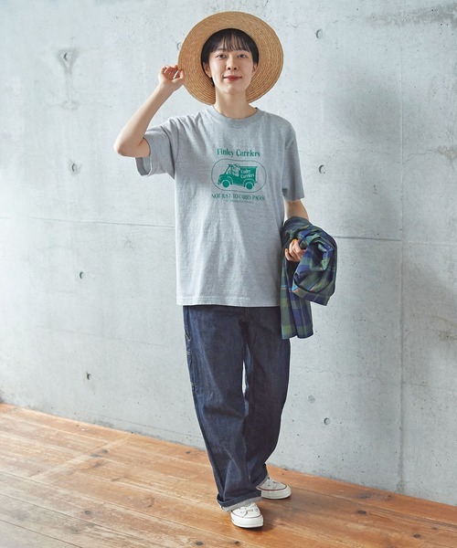 PAR ICI（パーリッシィ）の「FINLEY CARRIERS Tシャツ（Tシャツ/カットソー・レディース・杢グレー/ホワイト/ネイビー・FREE）」の20枚目の写真