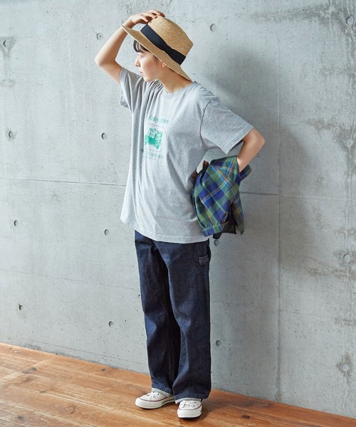 PAR ICI（パーリッシィ）の「FINLEY CARRIERS Tシャツ（Tシャツ/カットソー・レディース・杢グレー/ホワイト/ネイビー・FREE）」の21枚目の写真