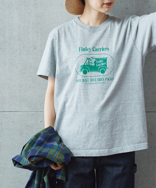 PAR ICI（パーリッシィ）の「FINLEY CARRIERS Tシャツ（Tシャツ/カットソー・レディース・杢グレー/ホワイト/ネイビー・FREE）」の15枚目の写真