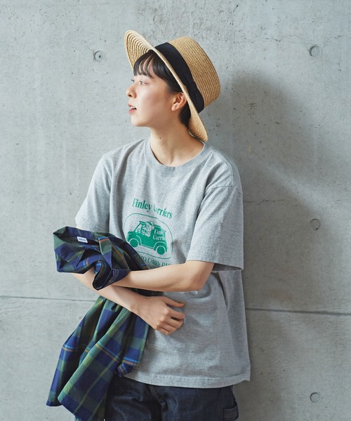 PAR ICI（パーリッシィ）の「FINLEY CARRIERS Tシャツ（Tシャツ/カットソー・レディース・杢グレー/ホワイト/ネイビー・FREE）」の17枚目の写真