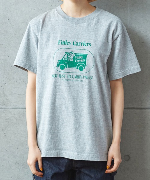 PAR ICI（パーリッシィ）の「FINLEY CARRIERS Tシャツ（Tシャツ/カットソー・レディース・杢グレー/ホワイト/ネイビー・FREE）」の7枚目の写真