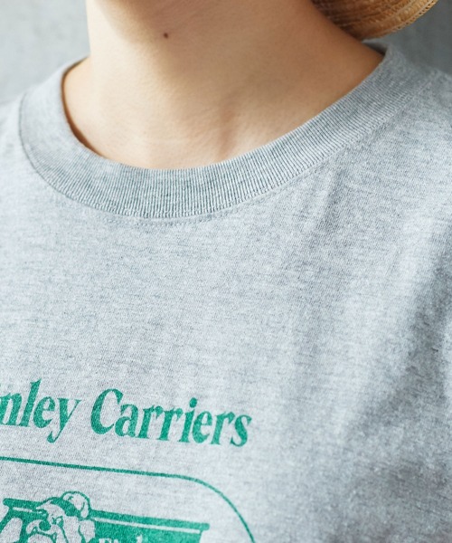 PAR ICI（パーリッシィ）の「FINLEY CARRIERS Tシャツ（Tシャツ/カットソー・レディース・杢グレー/ホワイト/ネイビー・FREE）」の10枚目の写真