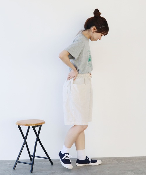 PAR ICI（パーリッシィ）の「FINLEY CARRIERS Tシャツ（Tシャツ/カットソー・レディース・杢グレー/ホワイト/ネイビー・FREE）」の6枚目の写真