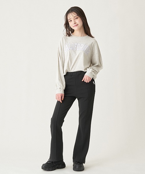 LOVETOXIC(ラブトキシック)の「カットジョーゼットフレアパンツ(その他パンツ・キッズ・ブラック/ライトグリーン・S/M/SS/L)」の3枚目の写真