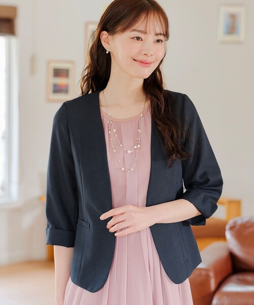 新品未使用☆接触冷感・吸水速乾・防シワエフォートレスリラックスジャケット ROPE' PICNIC ジャケット テーラードジャケット 「接触冷感