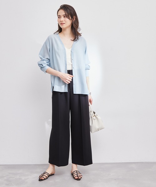 ROPE'（ロペ）の「【洗える】ハイウエストワイドスラックスパンツ（その他パンツ・レディース・ベージュ/ブラック/グリーン・38/36）」の4枚目の写真