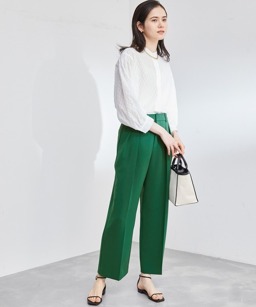 ROPE'（ロペ）の「【洗える】ハイウエストワイドスラックスパンツ（その他パンツ・レディース・ベージュ/ブラック/グリーン・38/36）」の7枚目の写真