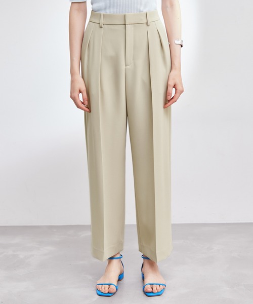 ROPE'（ロペ）の「【洗える】ハイウエストワイドスラックスパンツ（その他パンツ・レディース・ベージュ/ブラック/グリーン・38/36）」の9枚目の写真