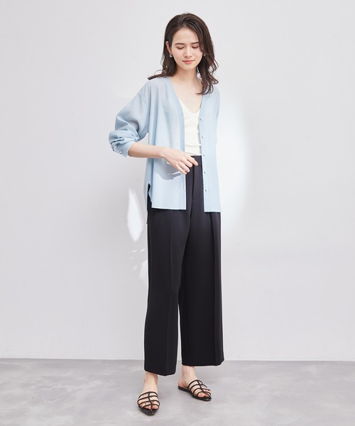 ROPE'（ロペ）の「【洗える】ハイウエストワイドスラックスパンツ（その他パンツ・レディース・ベージュ/ブラック/グリーン・38/36）」の19枚目の写真