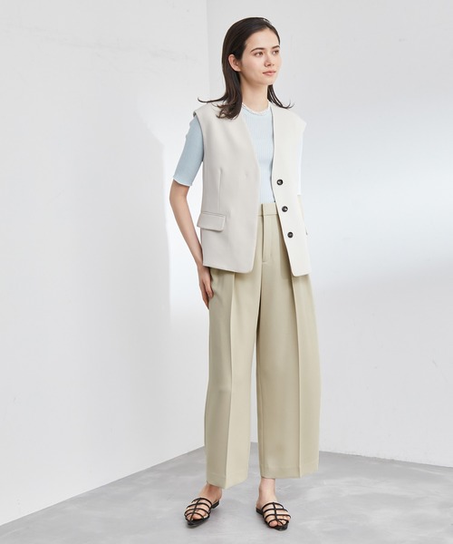 ROPE'（ロペ）の「【洗える】ハイウエストワイドスラックスパンツ（その他パンツ・レディース・ベージュ/ブラック/グリーン・38/36）」の21枚目の写真