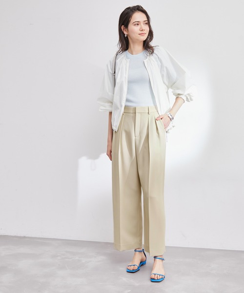 ROPE'（ロペ）の「【洗える】ハイウエストワイドスラックスパンツ（その他パンツ・レディース・ベージュ/ブラック/グリーン・38/36）」の22枚目の写真