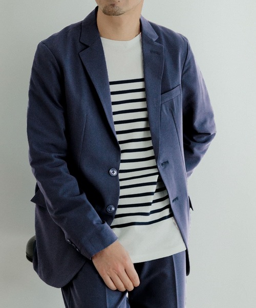 ITEMS URBANRESEARCH（アイテムズ アーバンリサーチ）の「『セットアップ対応』レギュラーフィット TRストレッチジャケット（セットアップ・メンズ・ブラック/ネイビー/ベージュ・LARGE/MEDIUM）」の3枚目の写真