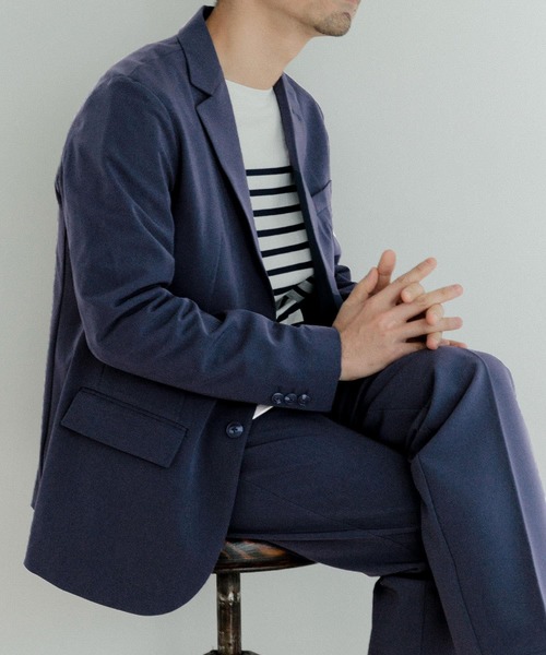 ITEMS URBANRESEARCH（アイテムズ アーバンリサーチ）の「『セットアップ対応』レギュラーフィット TRストレッチジャケット（セットアップ・メンズ・ブラック/ネイビー/ベージュ・LARGE/MEDIUM）」の4枚目の写真