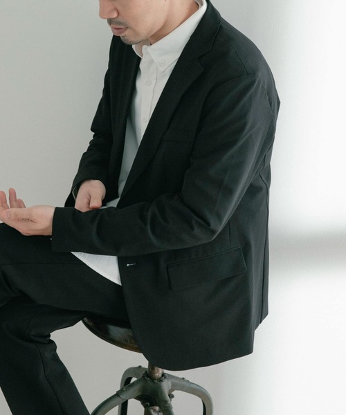 ITEMS URBANRESEARCH（アイテムズ アーバンリサーチ）の「『セットアップ対応』レギュラーフィット TRストレッチジャケット（セットアップ・メンズ・ブラック/ネイビー/ベージュ・LARGE/MEDIUM）」の7枚目の写真