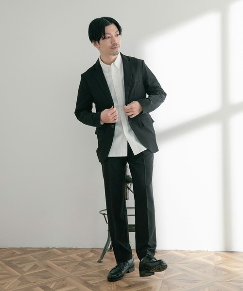 ITEMS URBANRESEARCH（アイテムズ アーバンリサーチ）の「『セットアップ対応』レギュラーフィット TRストレッチジャケット（セットアップ・メンズ・ブラック/ネイビー/ベージュ・LARGE/MEDIUM）」の8枚目の写真