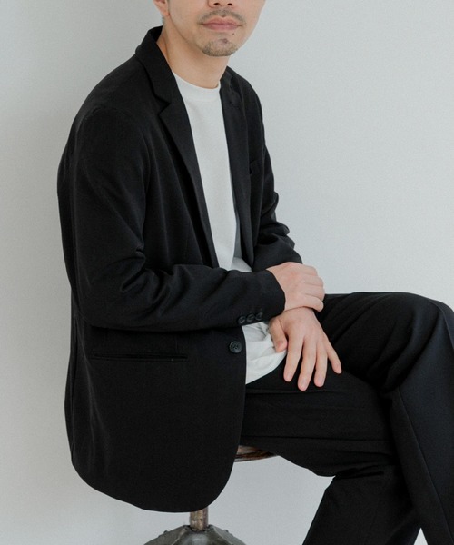 ITEMS URBANRESEARCH（アイテムズ アーバンリサーチ）の「『セットアップ対応』レギュラーフィット TRストレッチジャケット（セットアップ・メンズ・ブラック/ネイビー/ベージュ・LARGE/MEDIUM）」の10枚目の写真