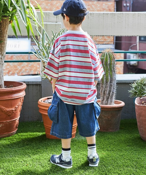 PAIRMANON STREET（ペアマノンストリート）の「【PAIRMANON STREET】デニムカーゴハーフパンツ（デニムパンツ・キッズ・ブルー/ブラック/インディゴブルー・90/100/110/120/130/140/150）」の7枚目の写真