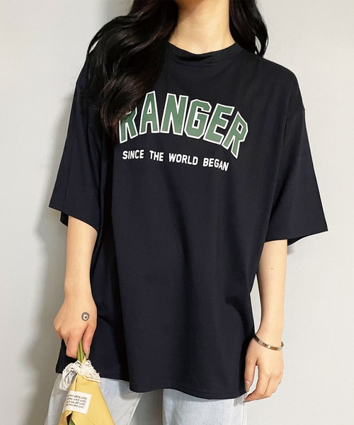 EPICKS(エピックス)の「オーバーサイズBIGカレッジロゴプリントTシャツ(Tシャツ/カットソー・レディース・グレー/ネイビー/ホワイト・LARGE/X-LARGE/MEDIUM)」の21枚目の写真